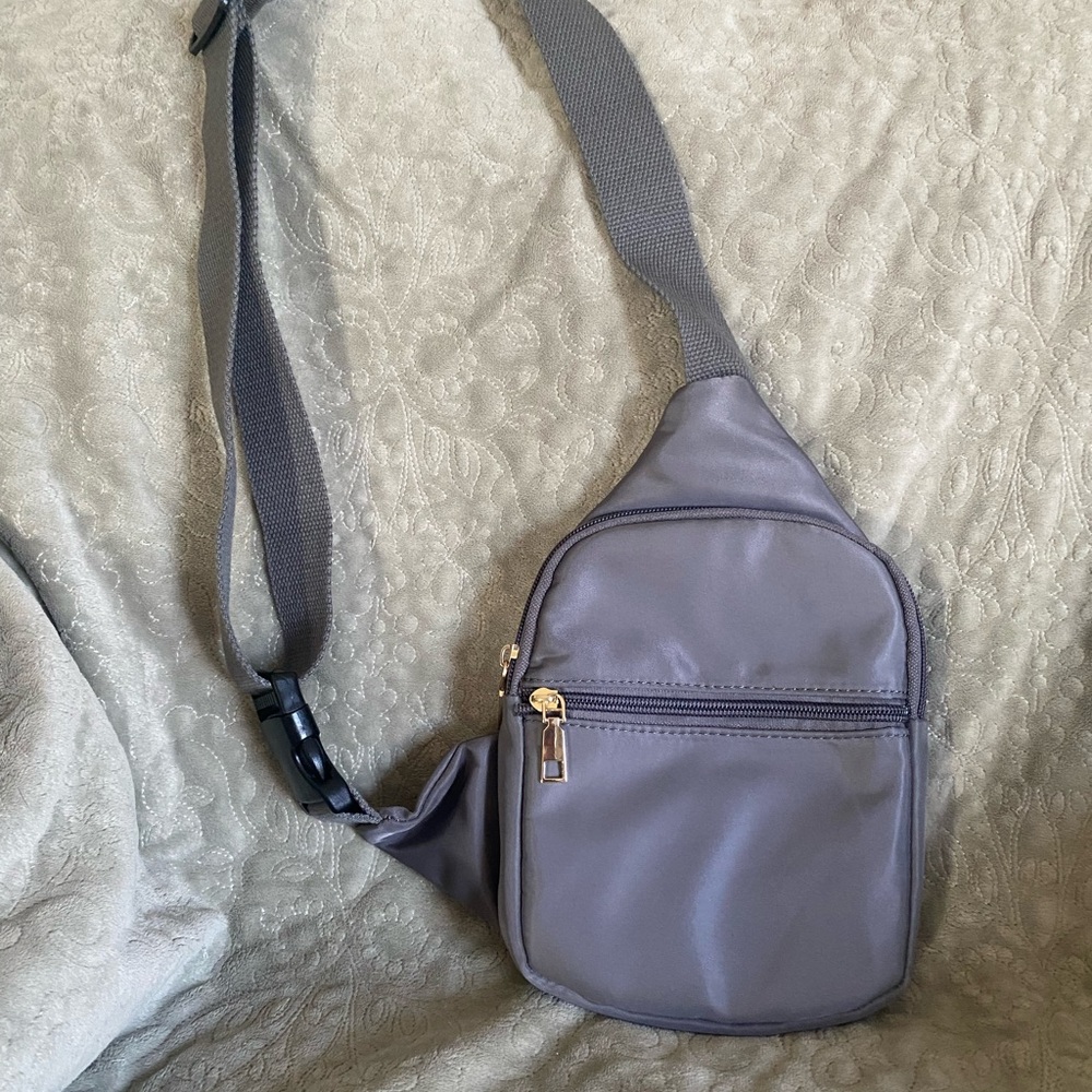 Gray Sling Bag